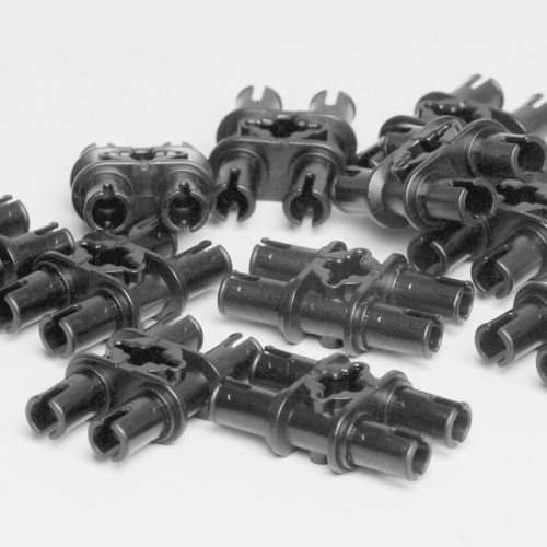 LEGO® Doppelverbinder 4fach Pin schwarz