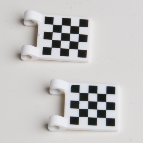 LEGO®  Flagge "Zielankunft"  2x2 schwarz / weiß