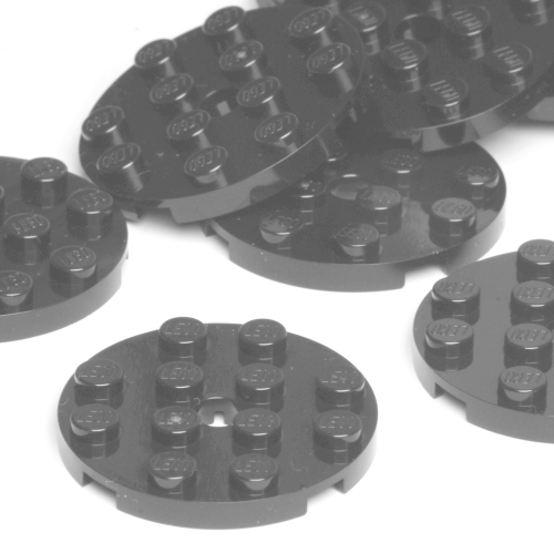LEGO® Platte rund 4x4 schwarz mit Loch