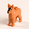 LEGO® Hund mit dunkler Gesichtszeichnung hellbraun