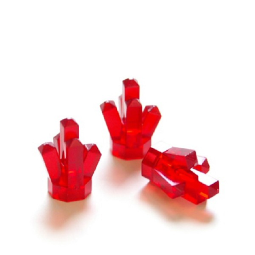 Lego transparent rot funkelnden Stein 1x1 Kristall x 10-NEU 