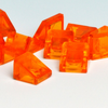 LEGO® Dachstein 1x1x2/3 dunkel transparent-orange