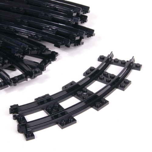 LEGO® Schienen gebogen schwarz