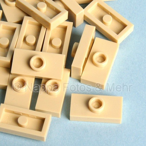 LEGO® Fliese mit Knopf 1x2 beige
