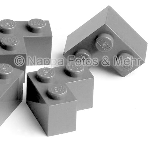 Lego 4 x Stein Eckstein Brüstung Facet 2462   3x3   neu dunkelgrau