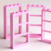 LEGO Fensterrahmen mit Sprossen 1x4x6 rosa