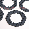 LEGO® Achteck-Platte 10x10  mit 6x6 Aussparung dunkelgrau