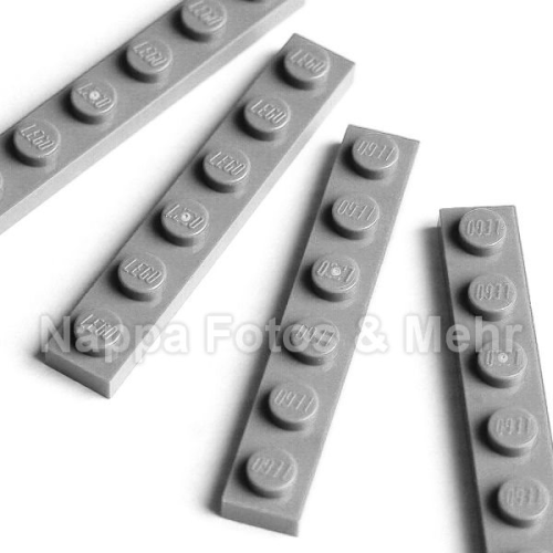 LEGO Platte 1x6 dunkelgrau