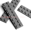 LEGO Platte 2x8 dunkelgrau