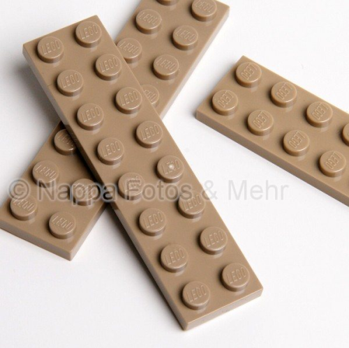 LEGO Platte 2x8  dunkelbeige