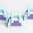 LEGO® Handtasche mit Reissverschluss mint- lila