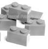 LEGO® Basisstein 1x2 dunkelgrau