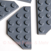 LEGO® Flügelplatte  3x6  dunkelgrau