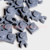LEGO® Platte 1x1 mit Clip horizontal dunkelgrau