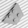 LEGO® Flügelplatte 2x4 - 2 Schrägen hellgrau