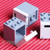 LEGO® Briefkasten 2x2 1/3x2,  hellgrau / weiß