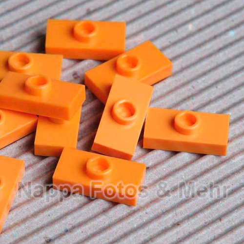 LEGO® Fliese mit Knopf 1x2 orange