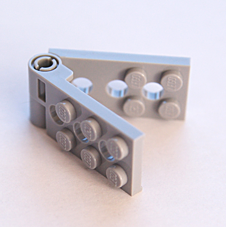 Scharnier LEGO® 2Stk Tor Klappe 2x4 alt-hellgrau 2873 