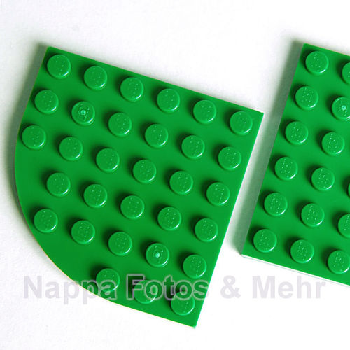 LEGO® Platte abgerundete Ecke 6x6 grün