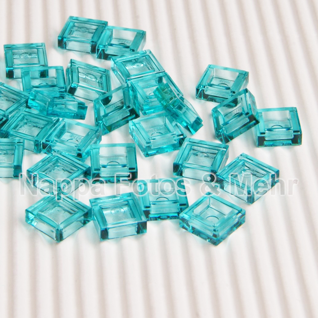 40x Lego Fliesen 1x2 transparent blau 3069  NEU  Ersatzteil 