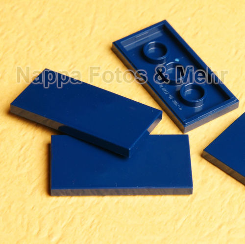 10 Stück 243123   Fliese 1x4 blau LEGO® Nr