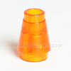 LEGO® Kegel 1x1 dunkel  transparent-orange