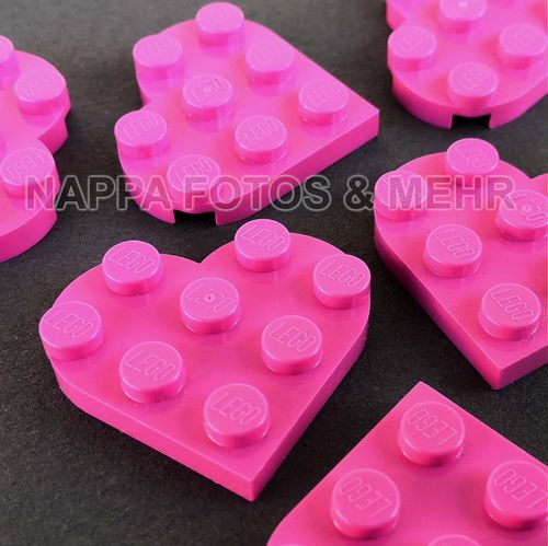 LEGO® Herzplatte 3 x 3 pink