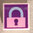 LEGO® Fliese bedruckt 1x1 "Hängeschloss" violett-rosa