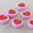 LEGO® Fliese rund bedruckt 1x1 " Erdbeere " rosa/rot