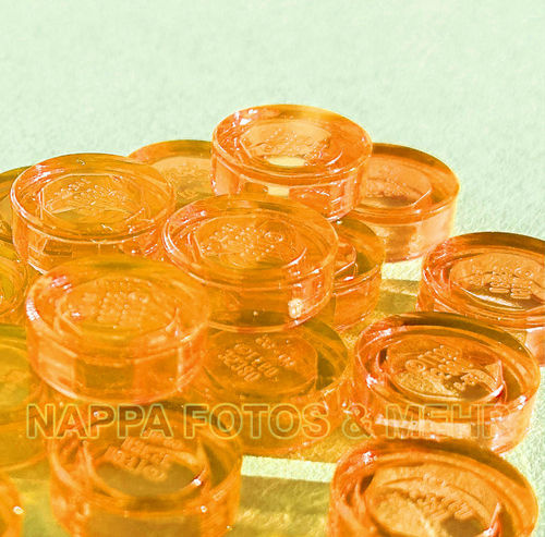 LEGO® Fliese rund 1x1 transparent-orange