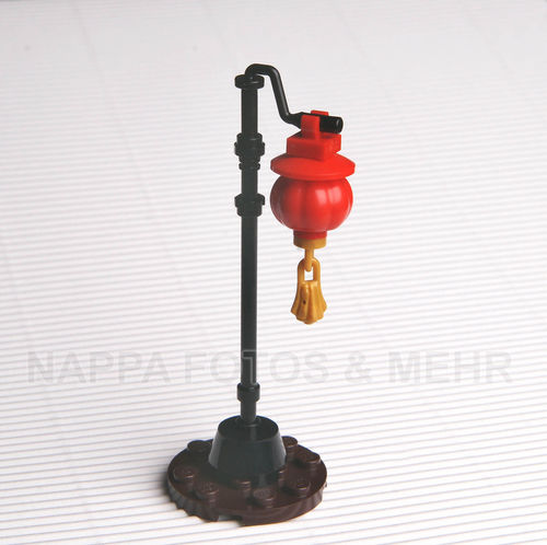 LEGO® Strassenlaterne " Traditioneller asiatischer Lampion " rot-schwarz
