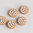 LEGO® Fliese rund bedruckt 1x1 " Keks mit Schokoladenstücken " orangebraun
