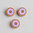 LEGO® Fliese rund bedruckt 1x1 " Donut mit pinkem Guss und Streusel" orangebraun