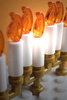 LEGO® Kerzenleuchter 3-armig mit Kerzen perlgold-weiß